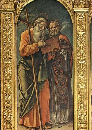 Bartolomeo Vivarini Sts Andrew and Nicholas of Bari Norge oil painting art